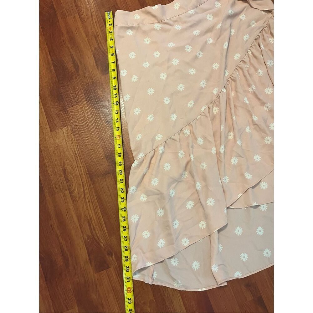 LC Lauren Conrad Pink Floral Midi Wrap Skirt Size XL - Picture 10 of 12
